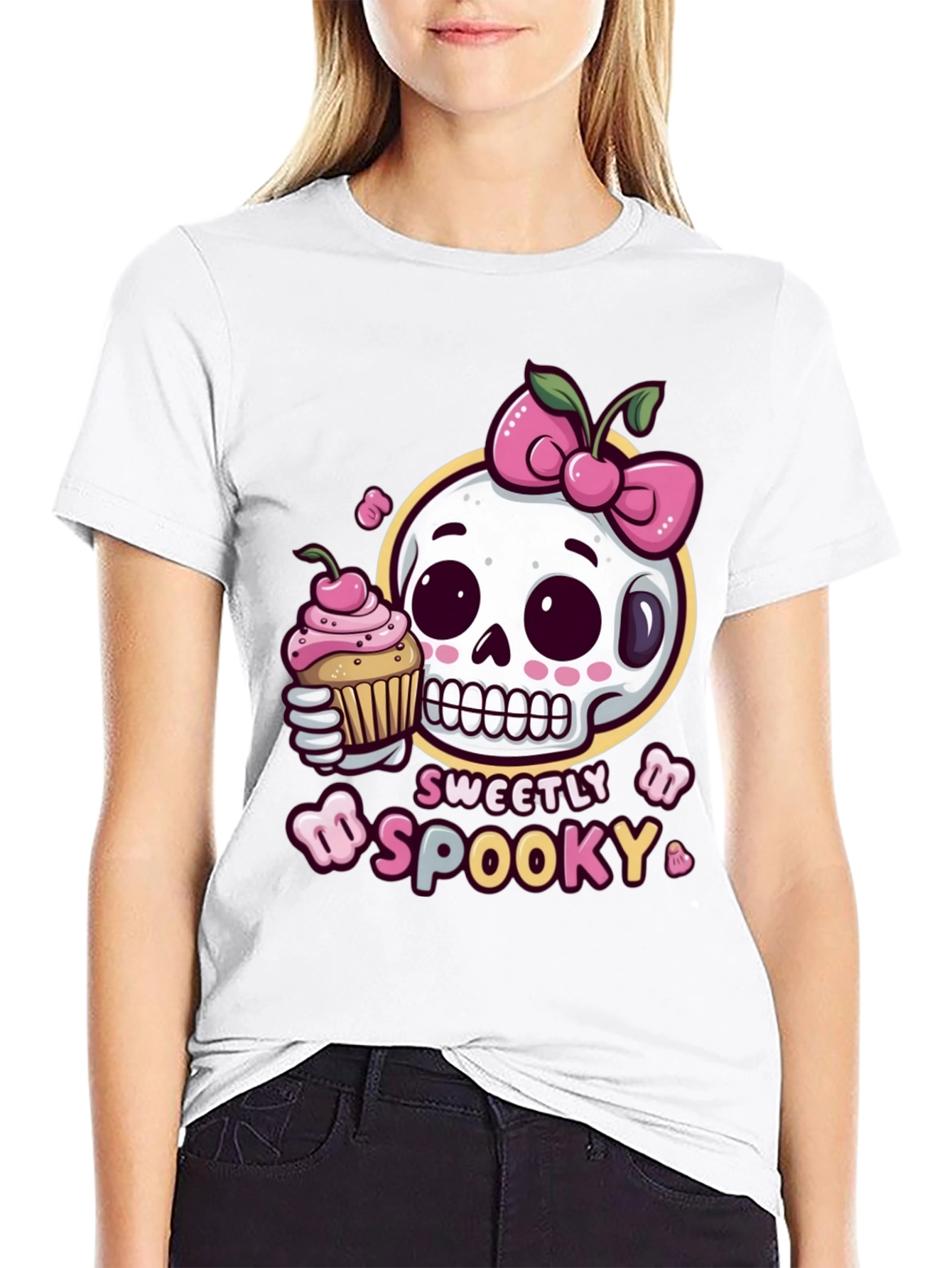 Sweetly Spooky Skull T-Shirt