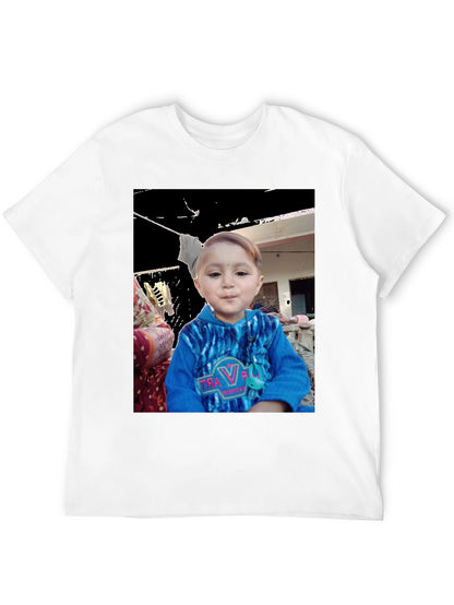 Custom Black T-Shirt with Unique Kids Photo