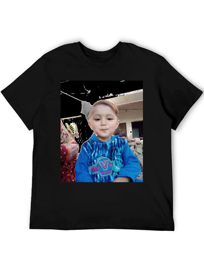 Custom Black T-Shirt with Unique Kids Photo