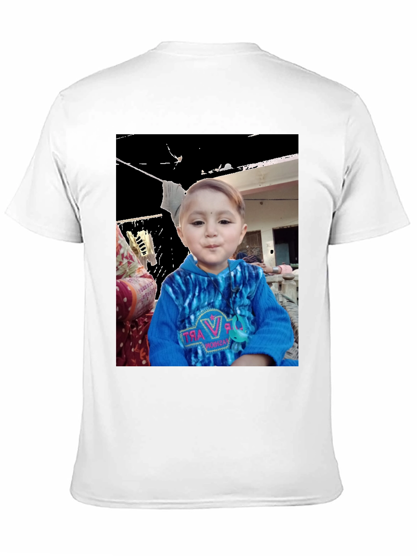 Custom Black T-Shirt with Unique Kids Photo