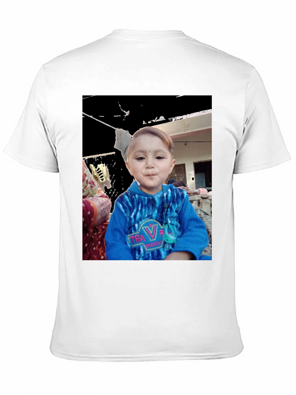 Custom Black T-Shirt with Unique Kids Photo