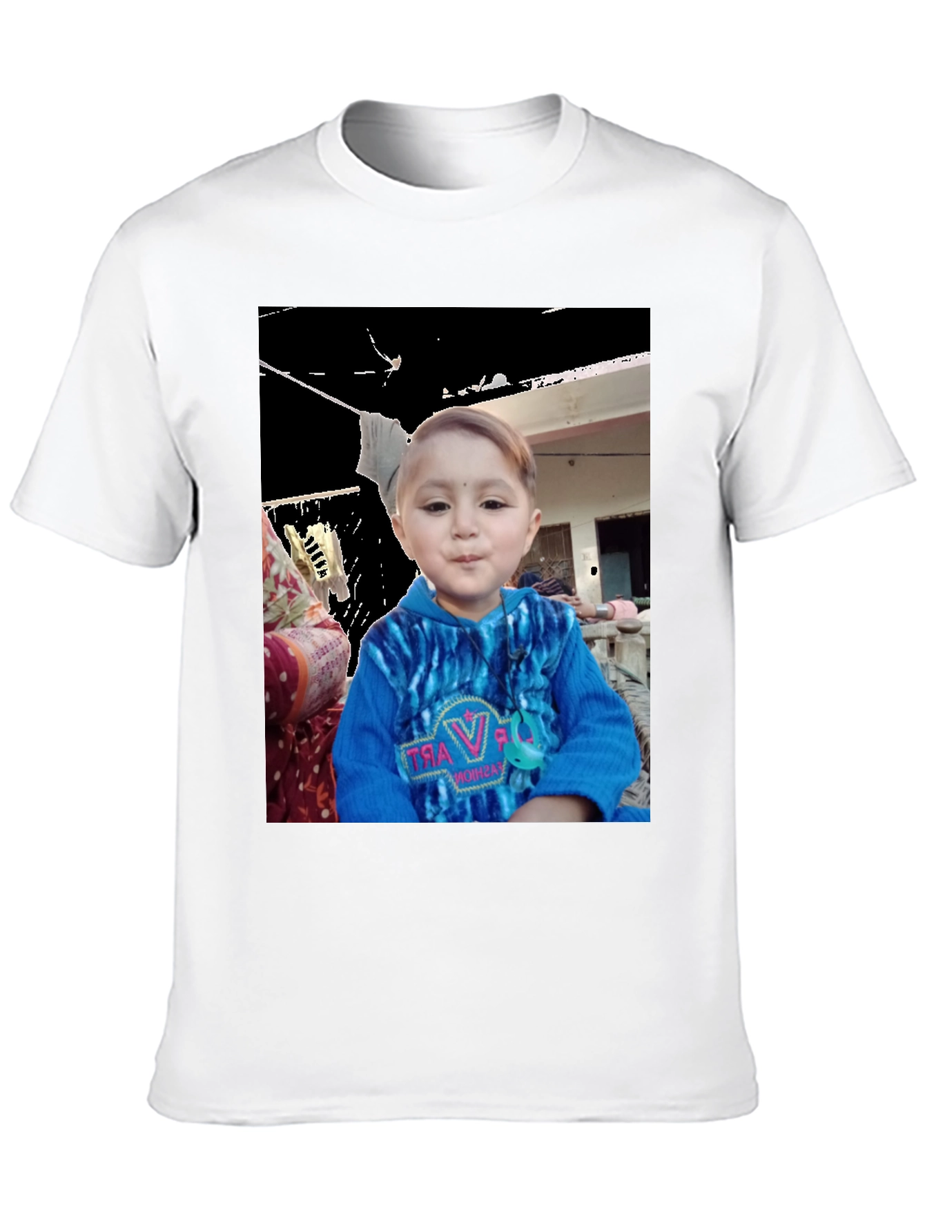 Custom Black T-Shirt with Unique Kids Photo