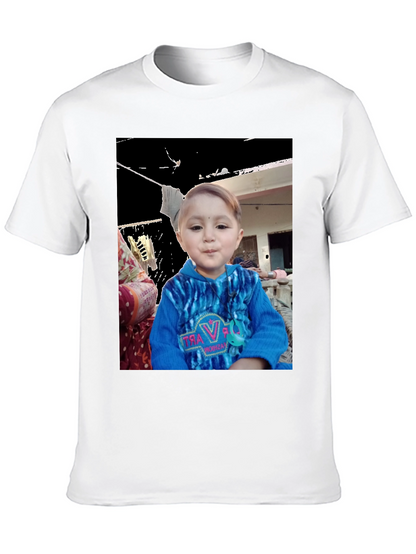 Custom Black T-Shirt with Unique Kids Photo