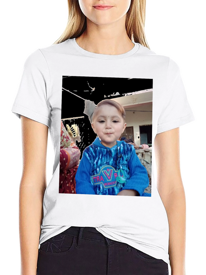 Custom Black T-Shirt with Unique Kids Photo