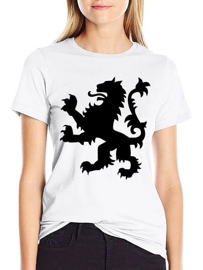 Black T-Shirt with Lion Rampant Graphic
