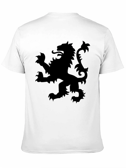 Black T-Shirt with Lion Rampant Graphic