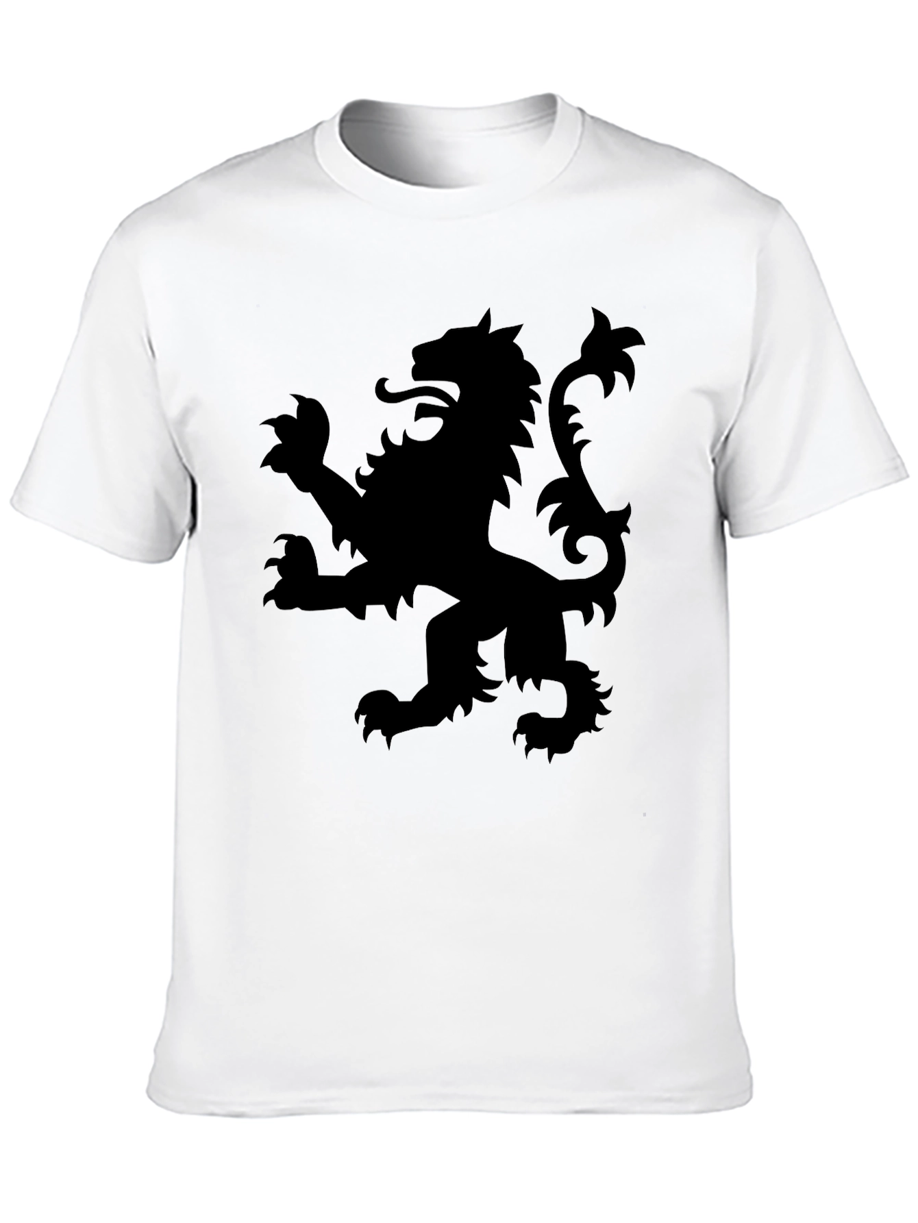 Black T-Shirt with Lion Rampant Graphic