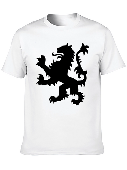 Black T-Shirt with Lion Rampant Graphic