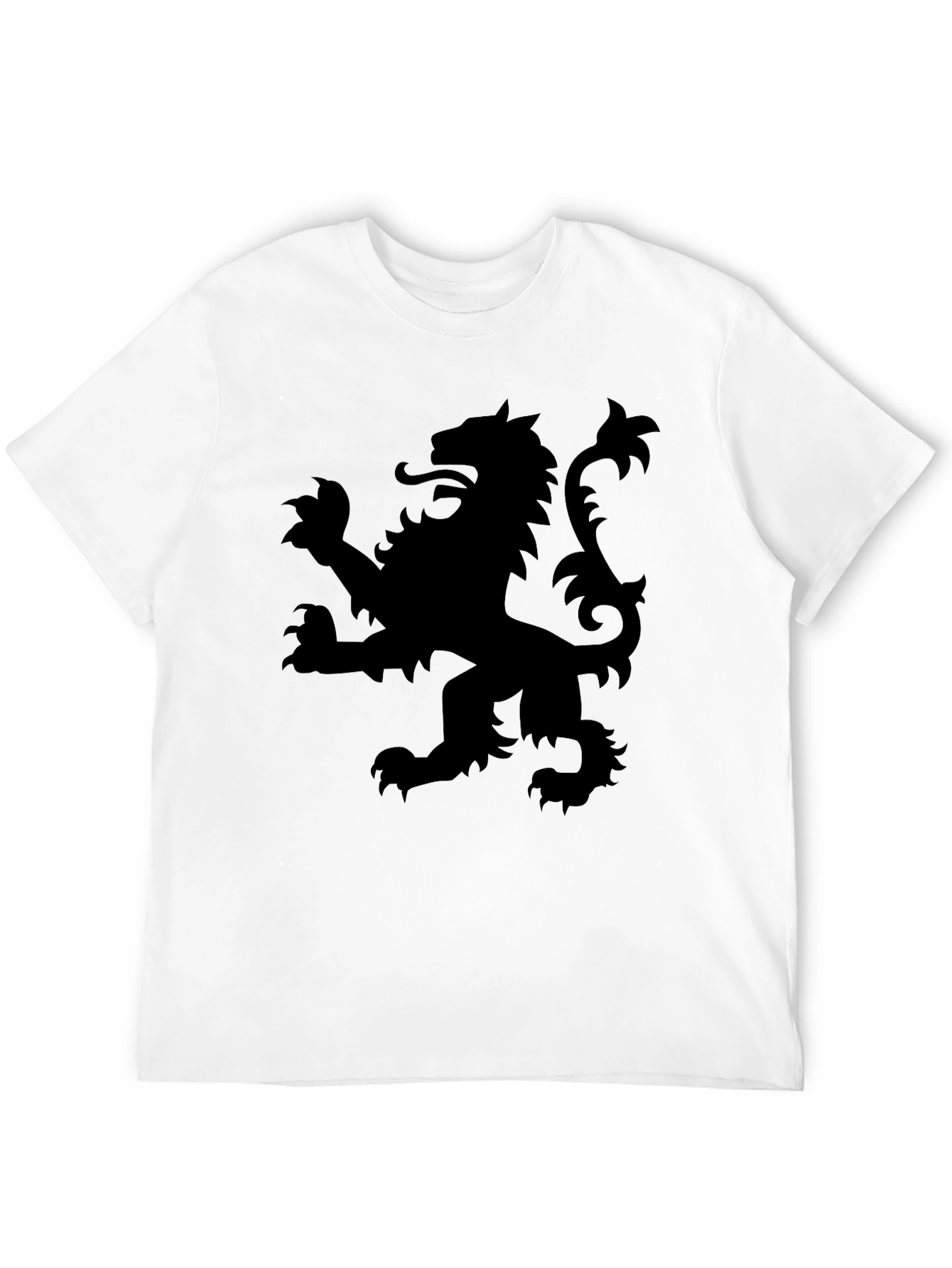 Black T-Shirt with Lion Rampant Graphic