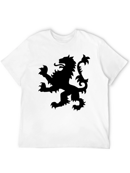 Black T-Shirt with Lion Rampant Graphic
