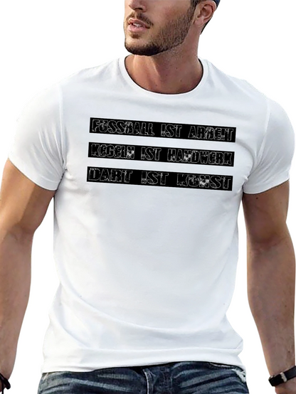 Fussball Kegeln Dart Mens Black T-Shirt