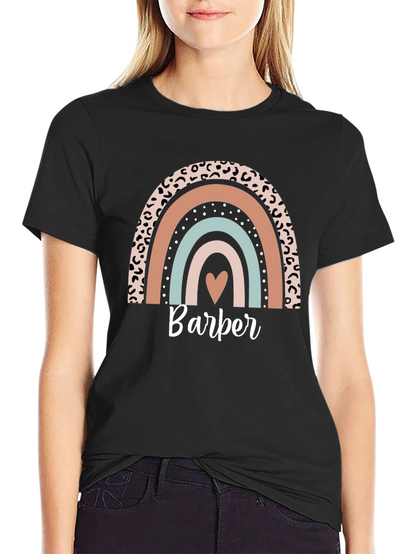 Stylish Barber Rainbow Graphic T-Shirt