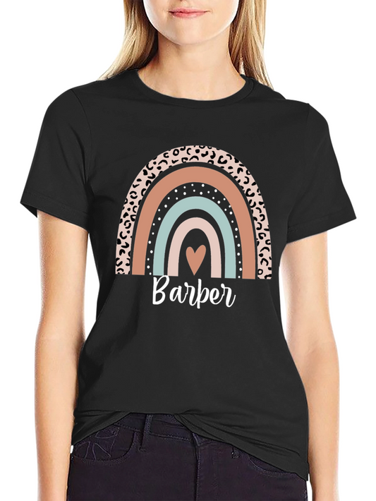 Stylish Barber Rainbow Graphic T-Shirt