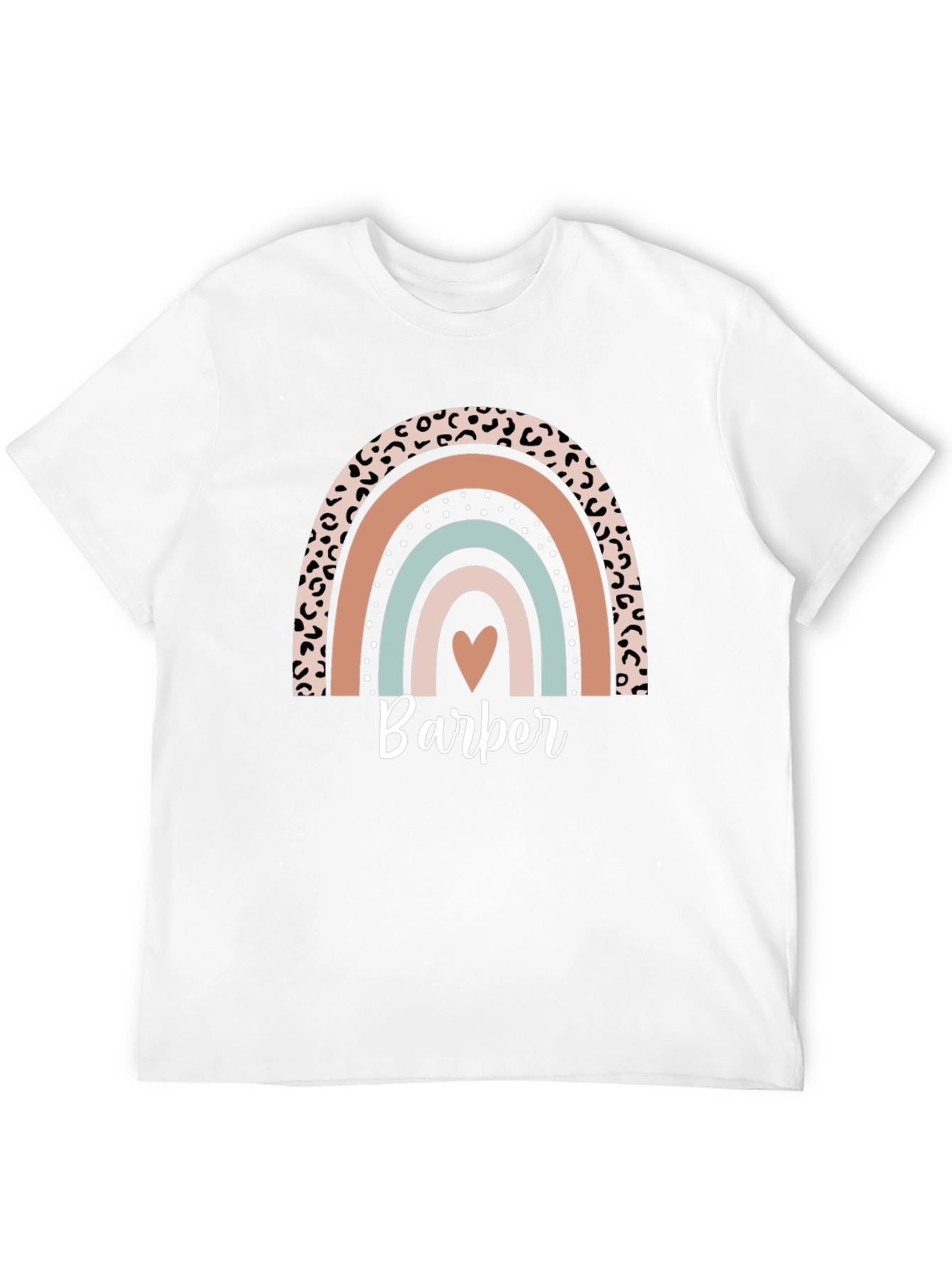 Stylish Barber Rainbow Graphic T-Shirt