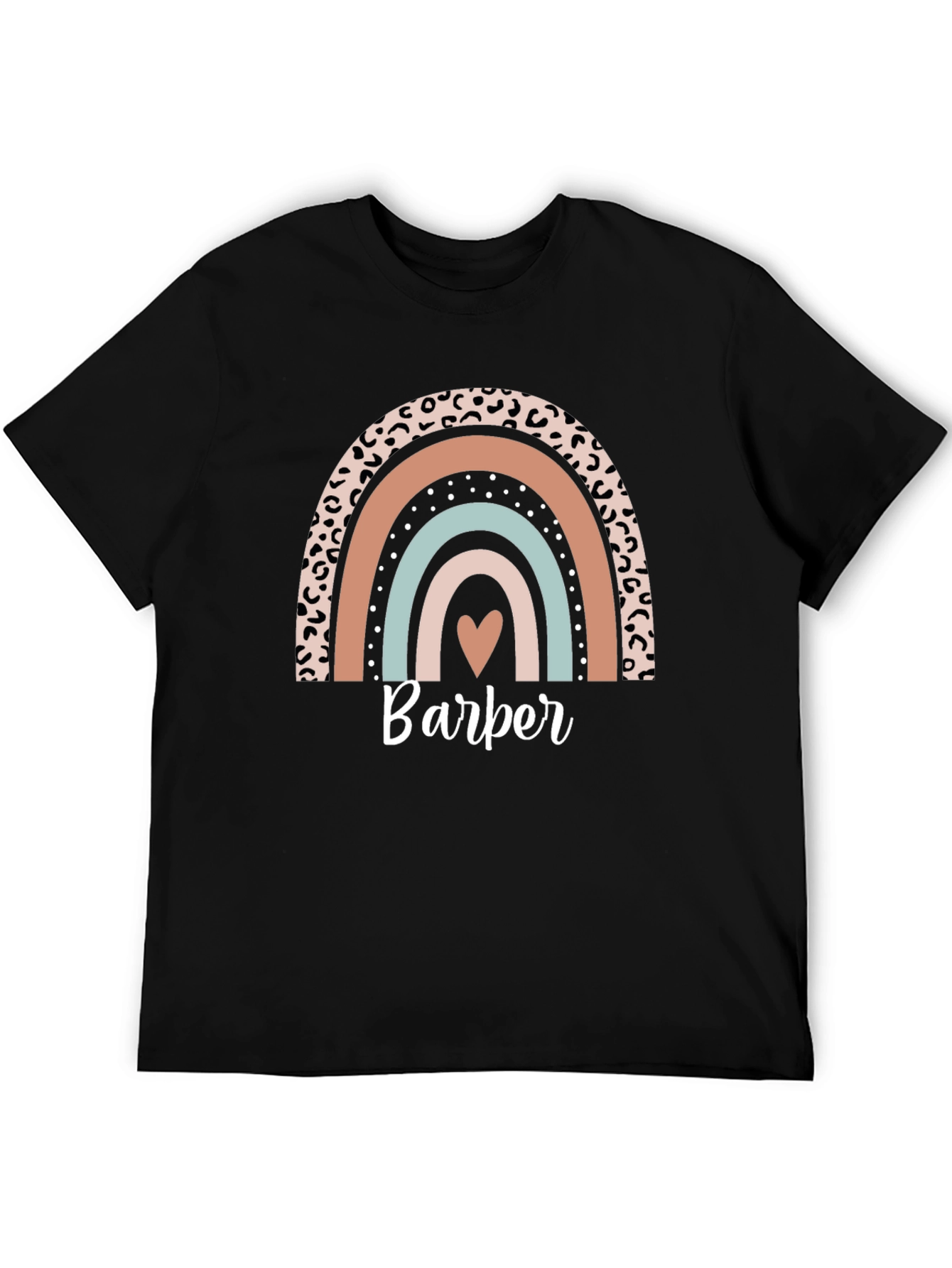 Stylish Barber Rainbow Graphic T-Shirt