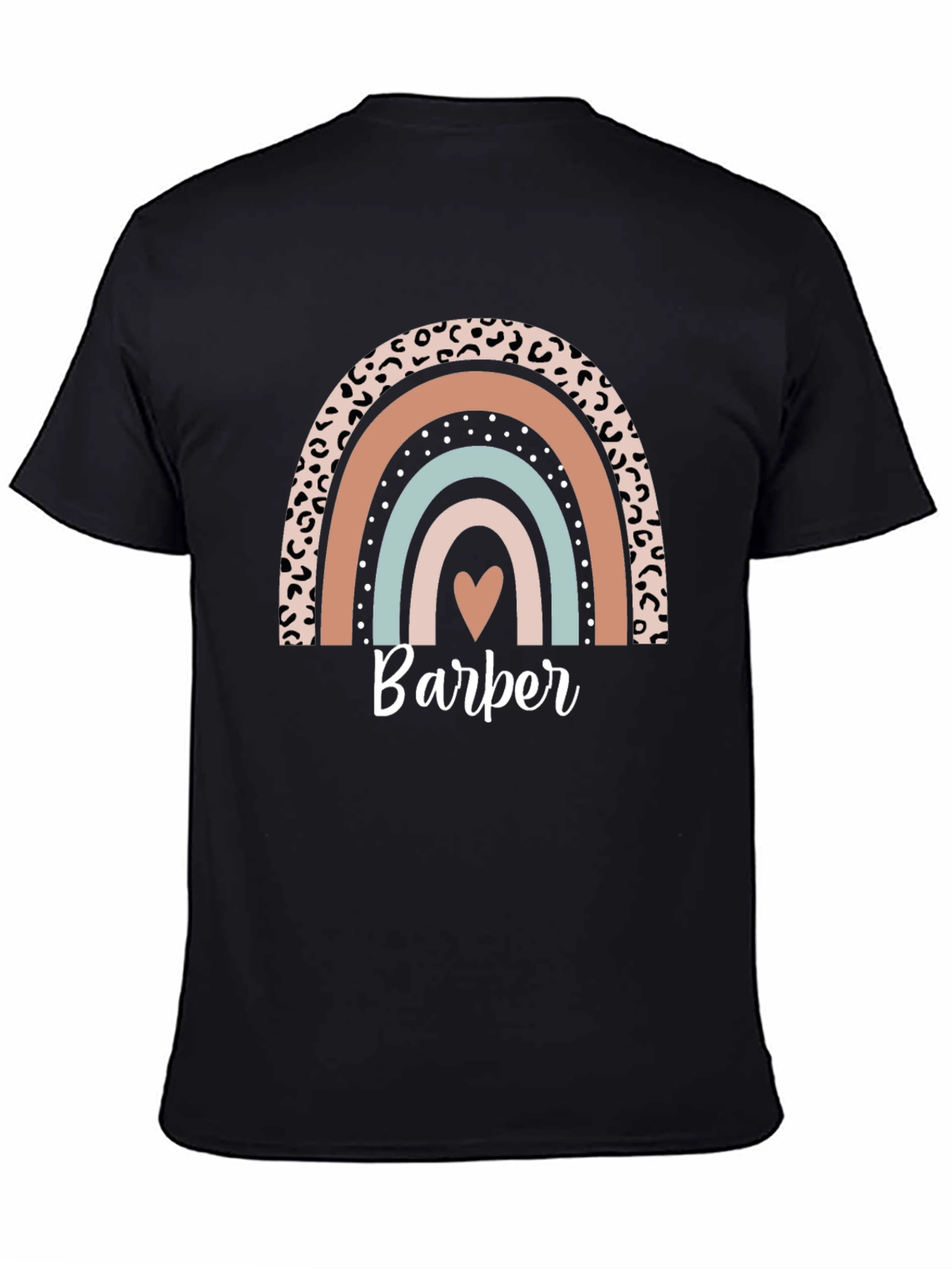 Stylish Barber Rainbow Graphic T-Shirt