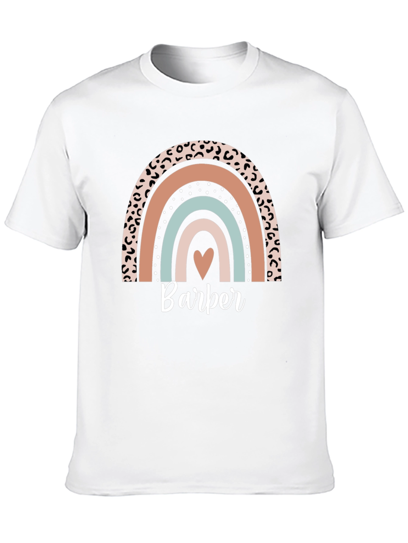 Stylish Barber Rainbow Graphic T-Shirt