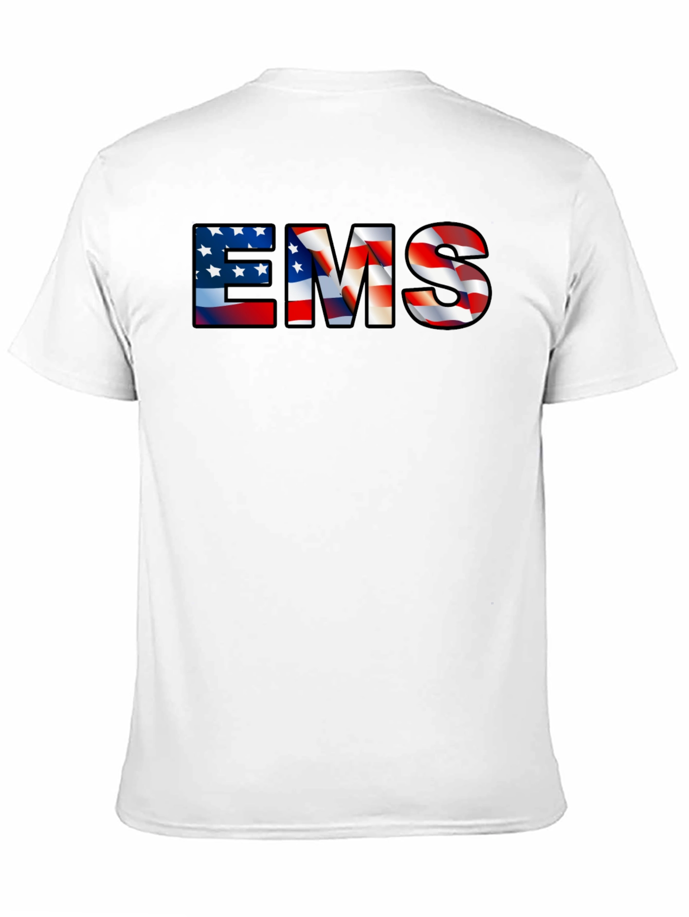 EMS American Flag Patriotic Graphic T-Shirt