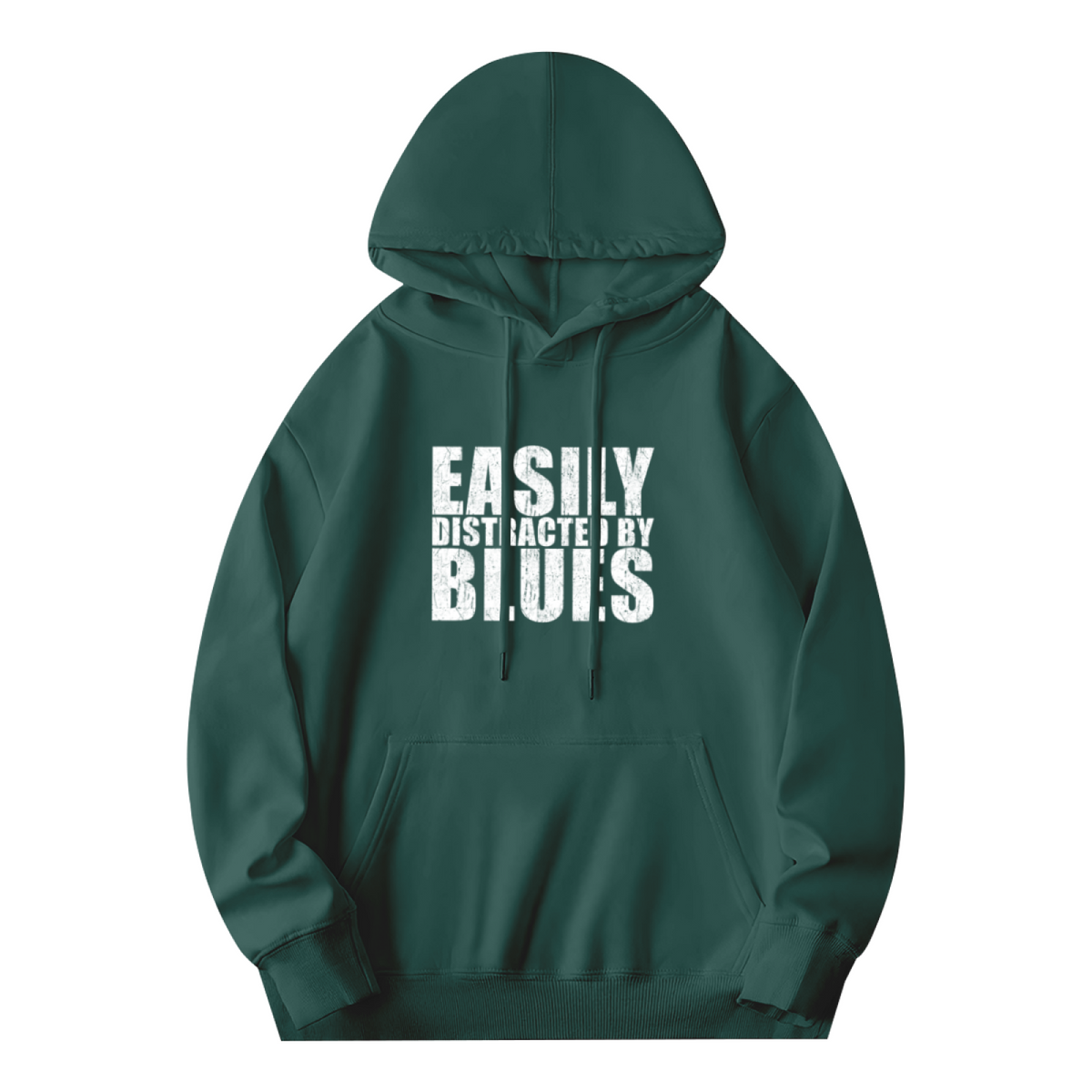 Easily Distracted By Blues Vintage Distressed Hoodie