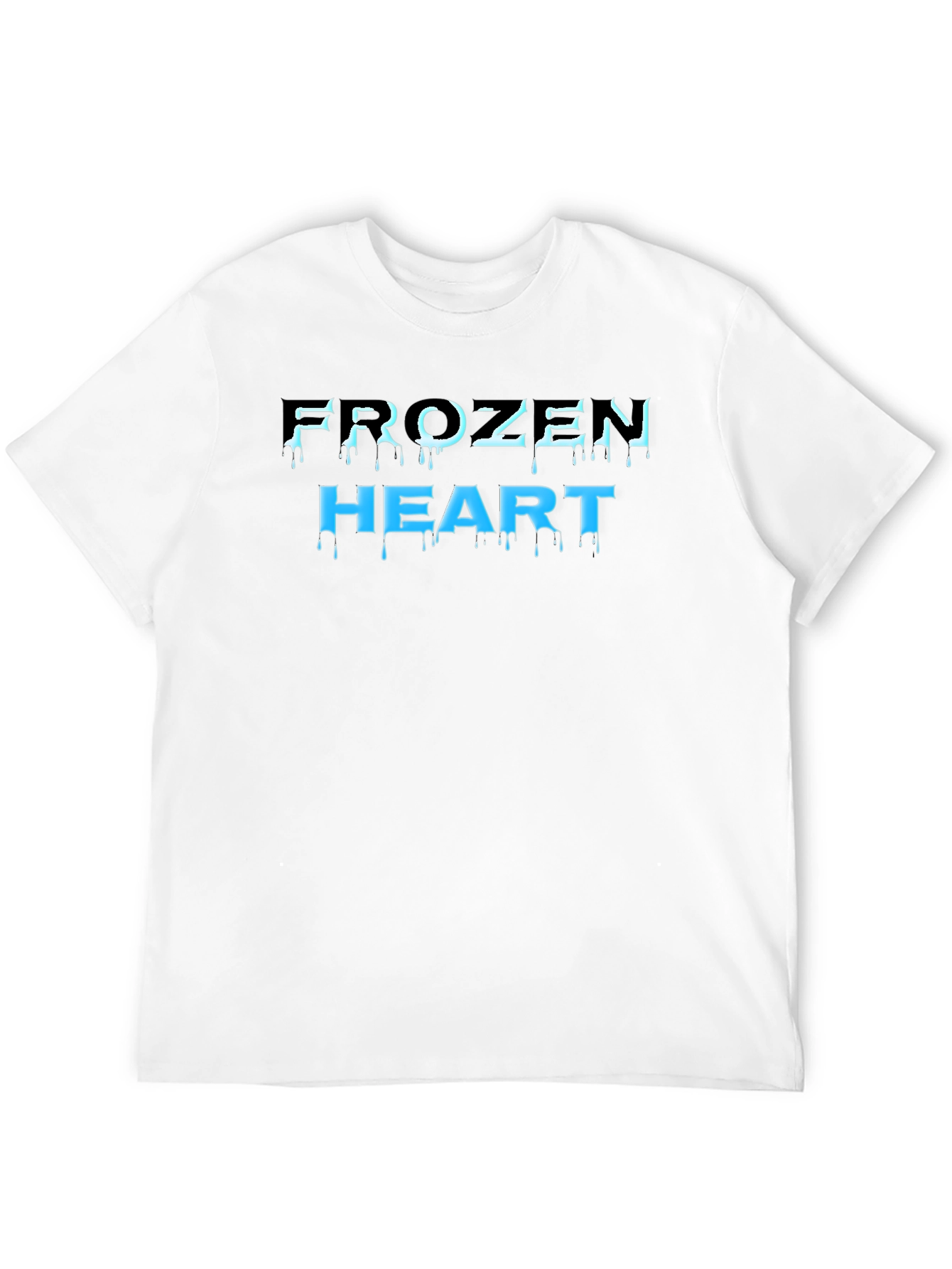 Frozen Heart Graphic Print Black T-Shirt