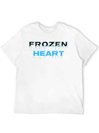 Frozen Heart Graphic Print Black T-Shirt