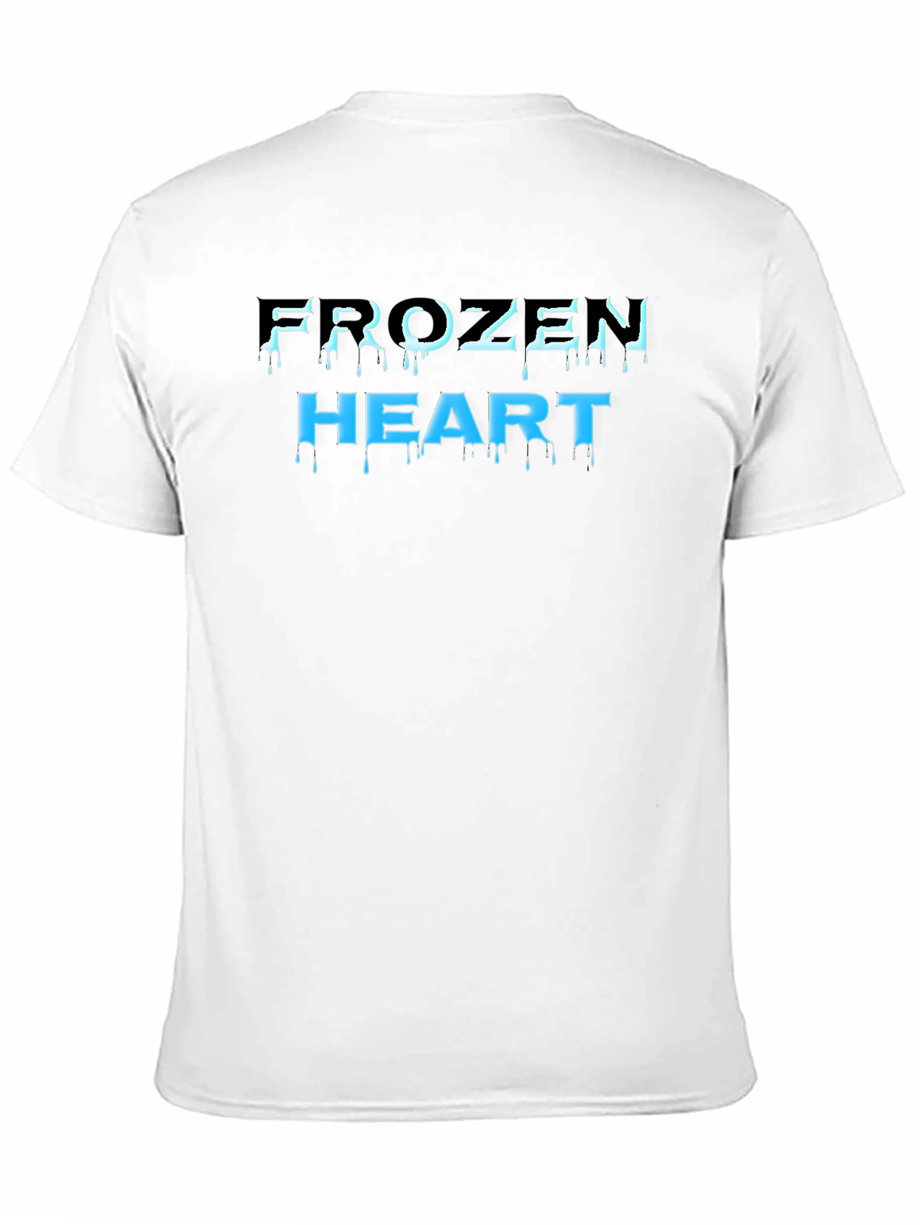 Frozen Heart Graphic Print Black T-Shirt