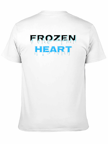 Frozen Heart Graphic Print Black T-Shirt