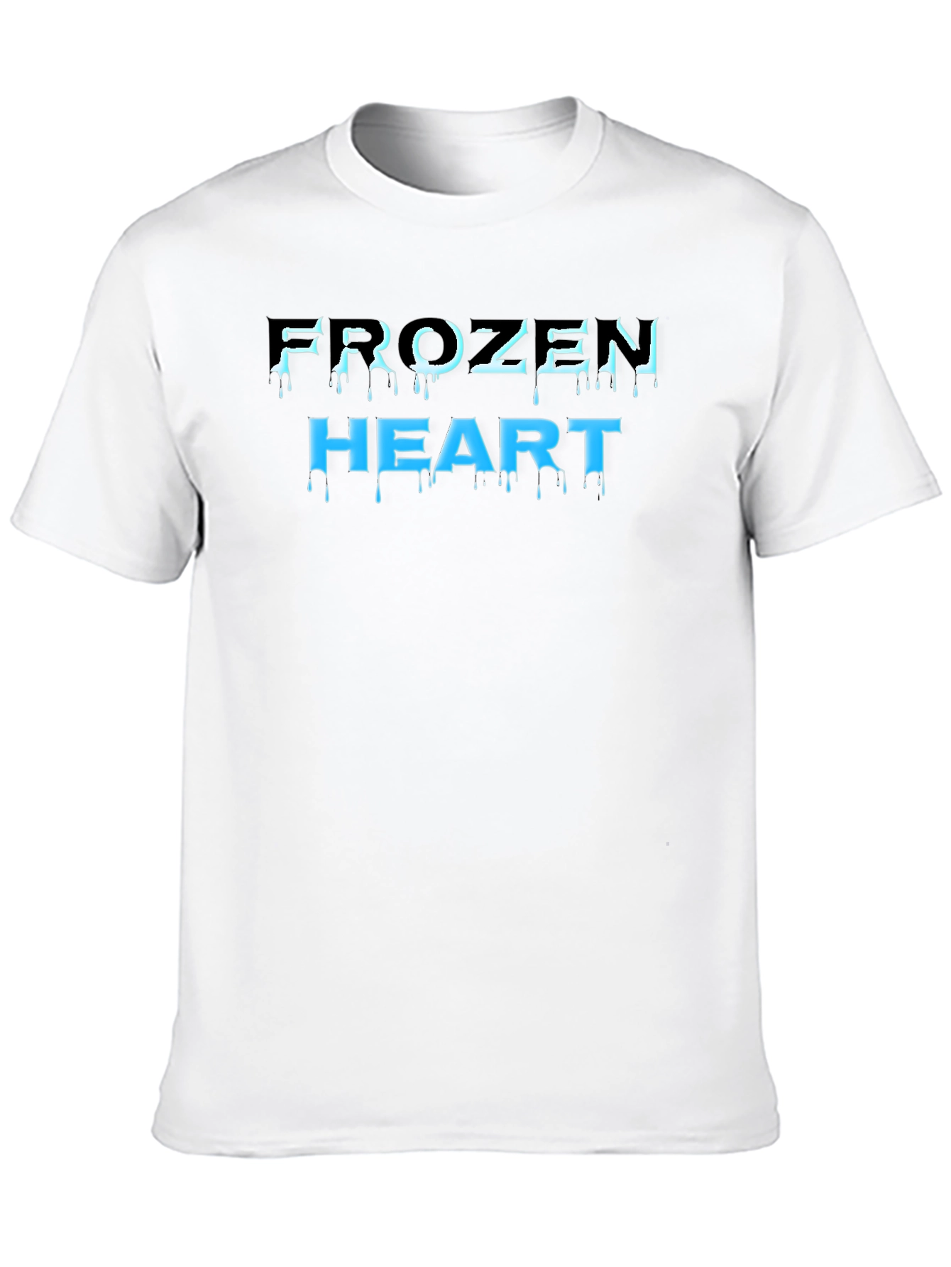 Frozen Heart Graphic Print Black T-Shirt