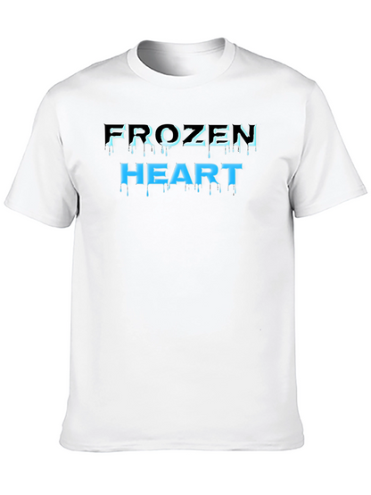 Frozen Heart Graphic Print Black T-Shirt