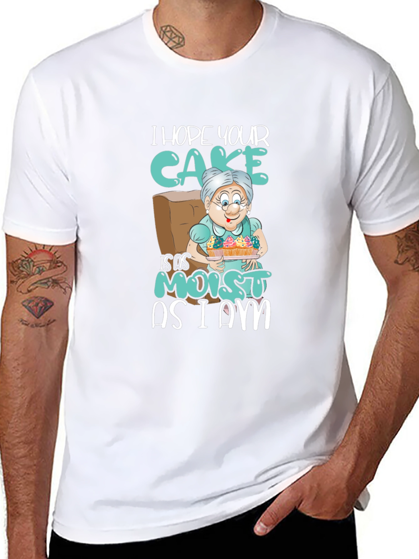 Moist Cake Grandma T-Shirt Funny Sarcastic Tee