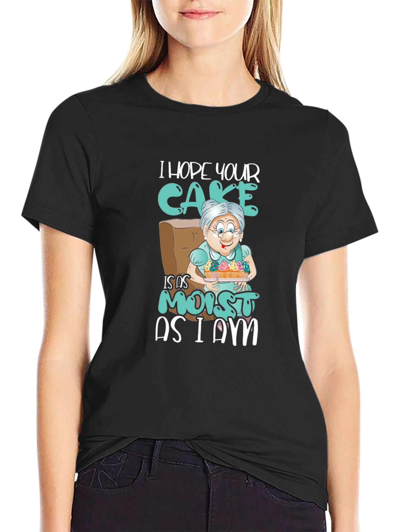 Moist Cake Grandma T-Shirt Funny Sarcastic Tee