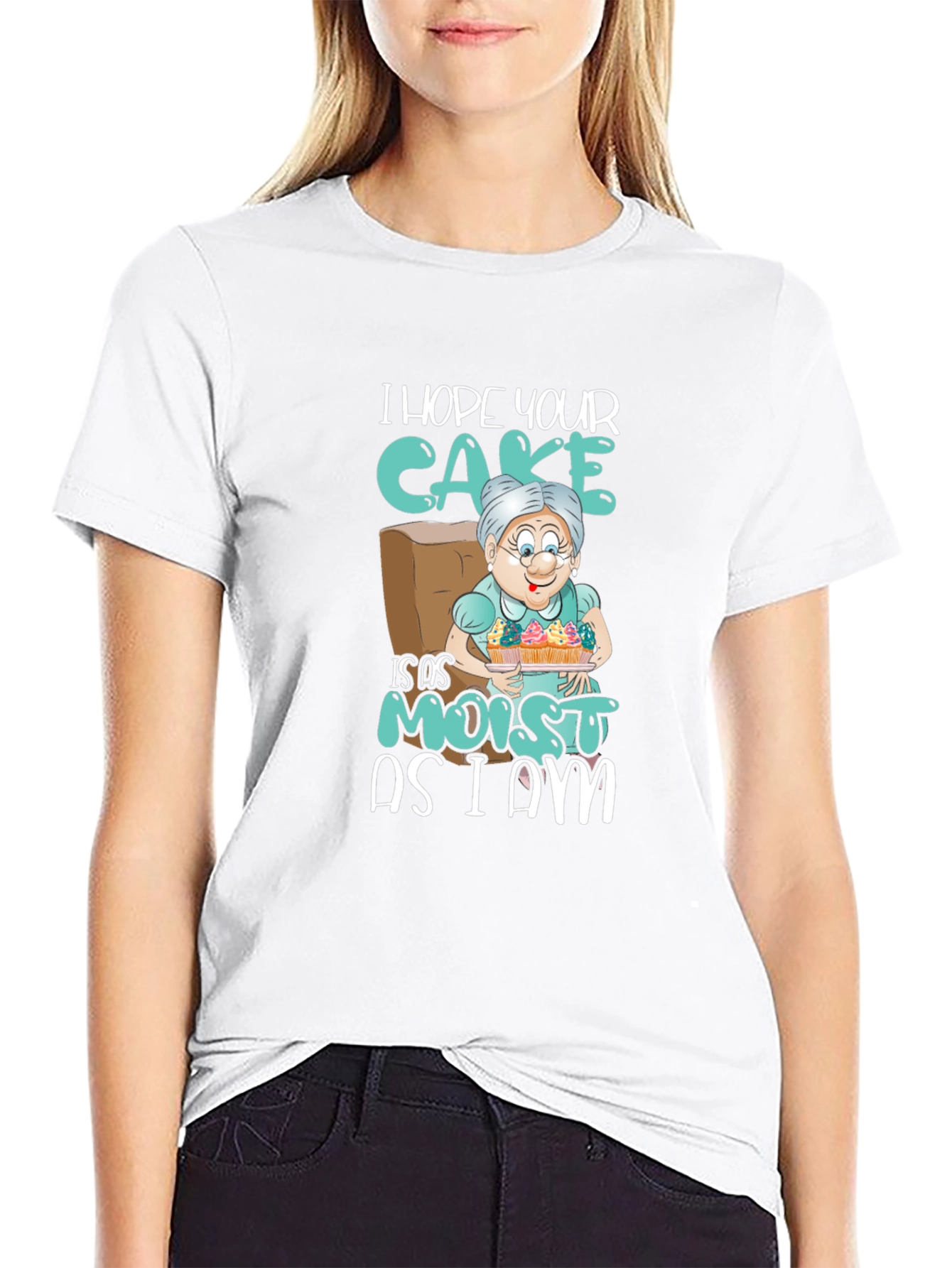 Moist Cake Grandma T-Shirt Funny Sarcastic Tee