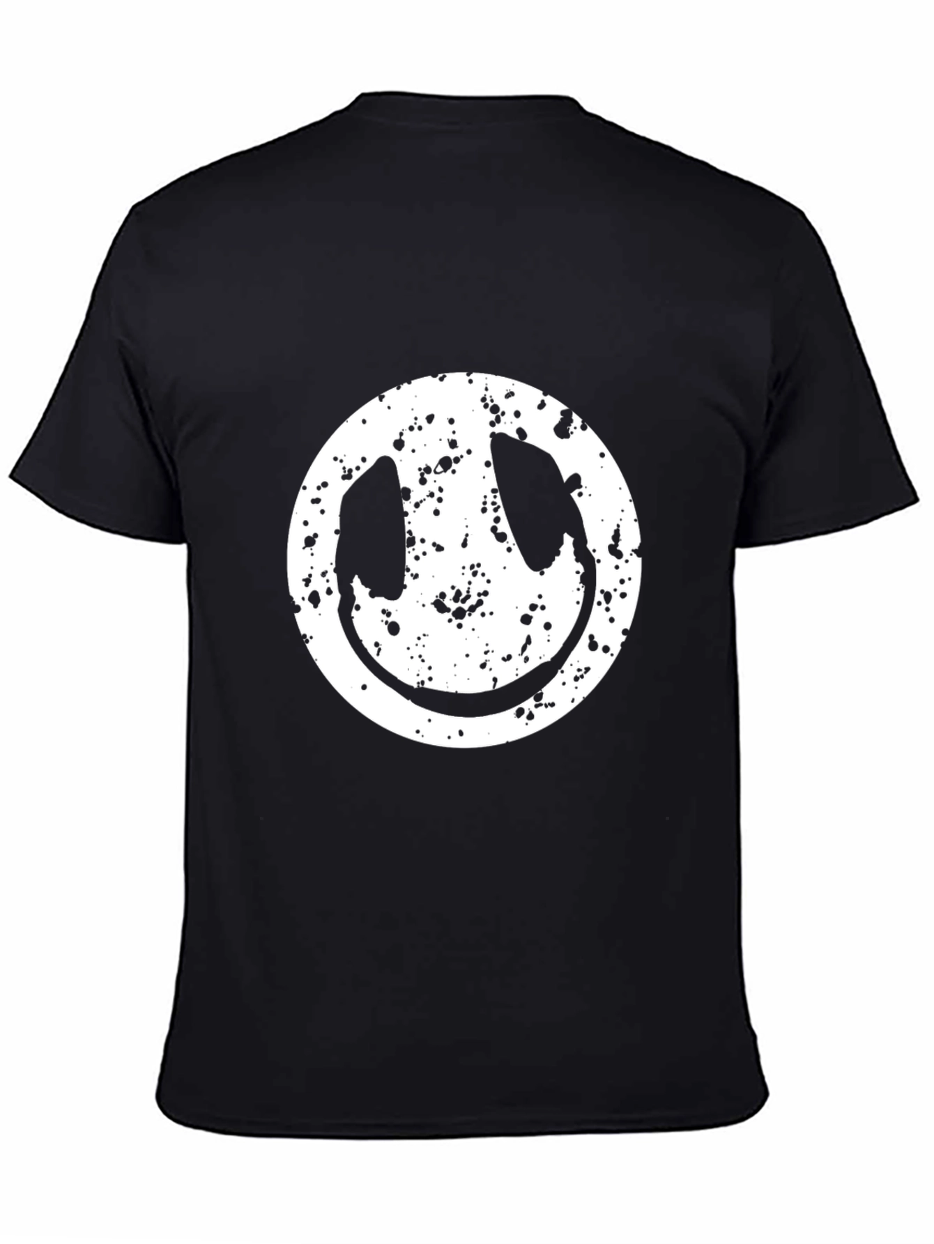 Grunge Smiley Face T-Shirt - Modern Graphic Tee