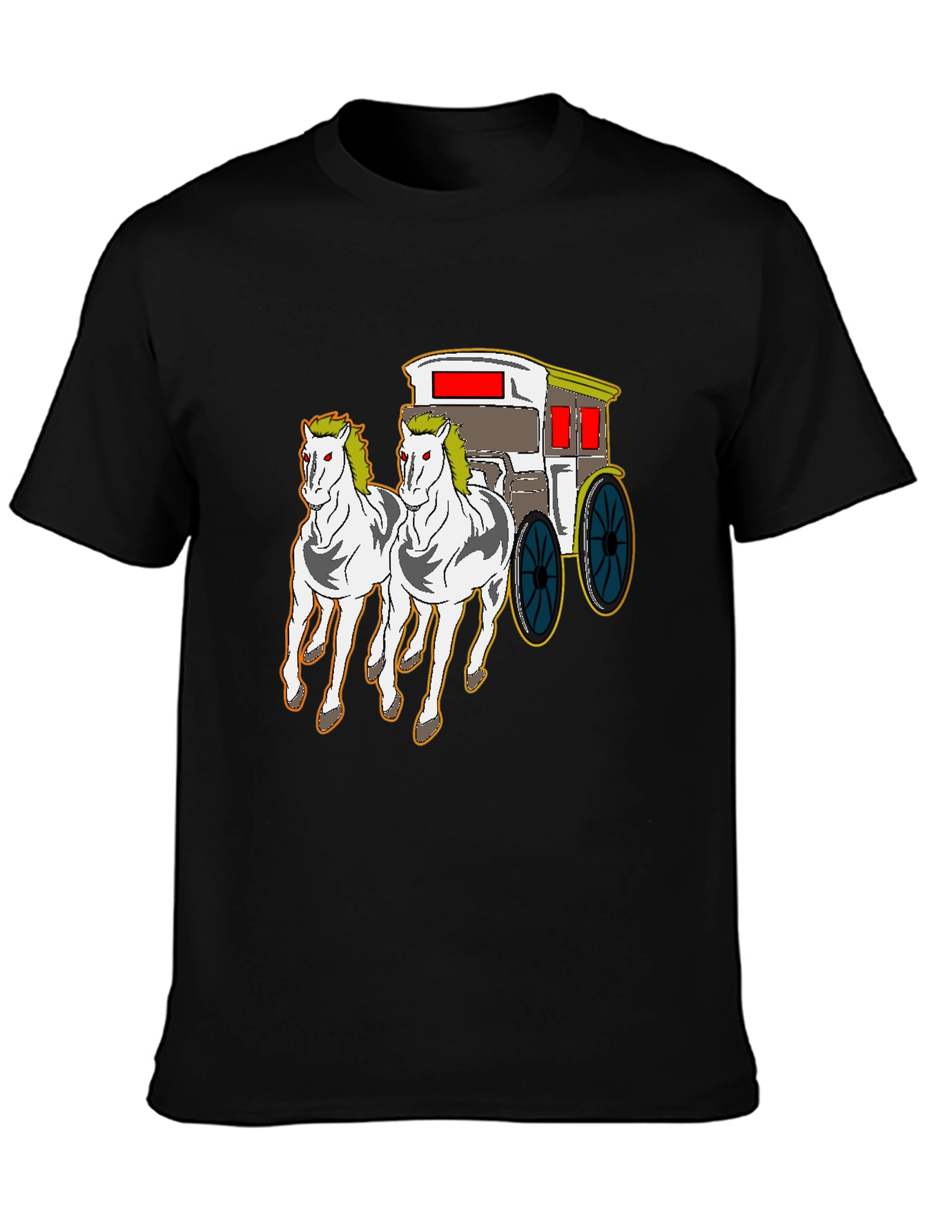 Horse-Drawn Carriage Graphic T-Shirt