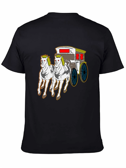 Horse-Drawn Carriage Graphic T-Shirt