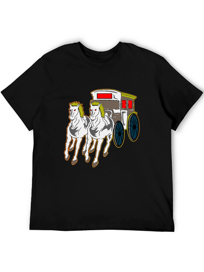 Horse-Drawn Carriage Graphic T-Shirt