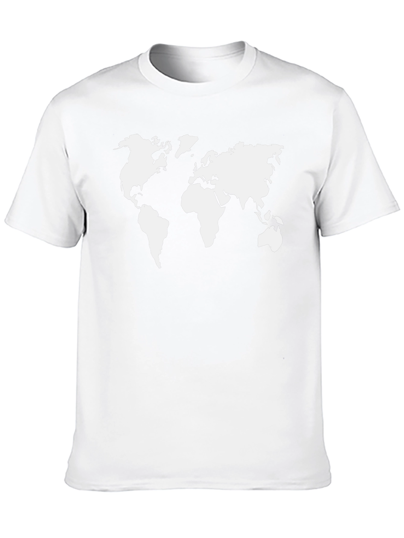 World Map Graphic Tee - Black Cotton Shirt