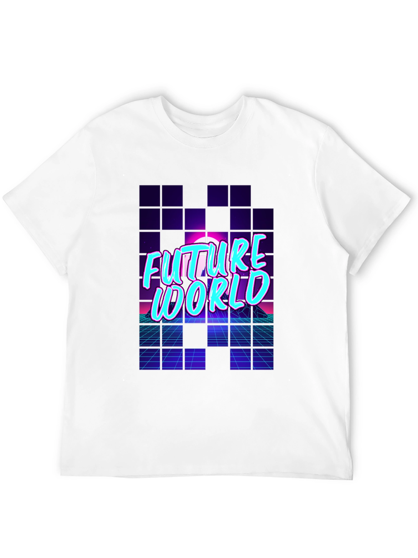 Future World Graphic Print Black T-Shirt