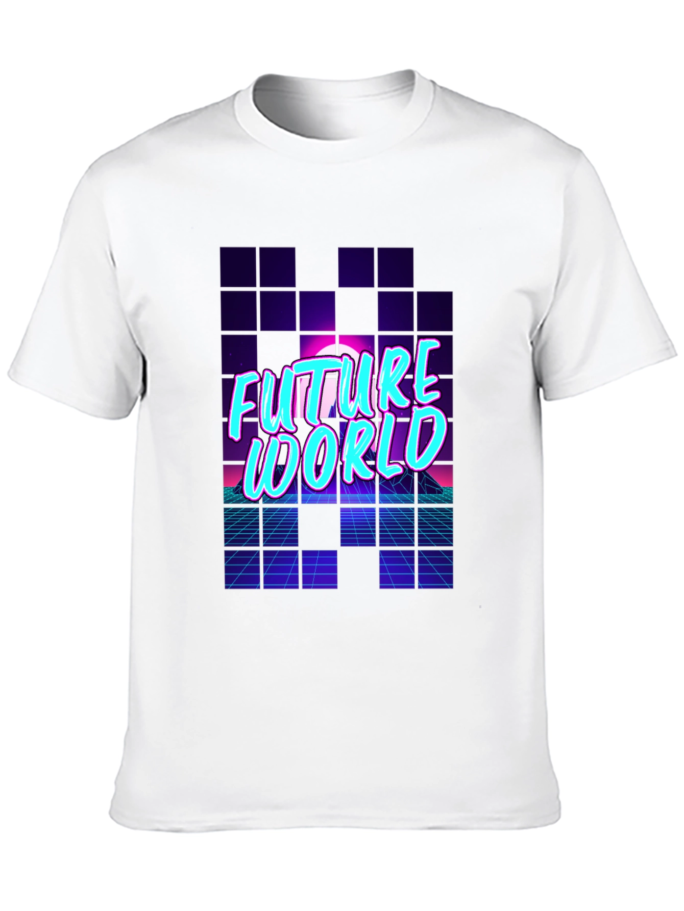 Future World Graphic Print Black T-Shirt