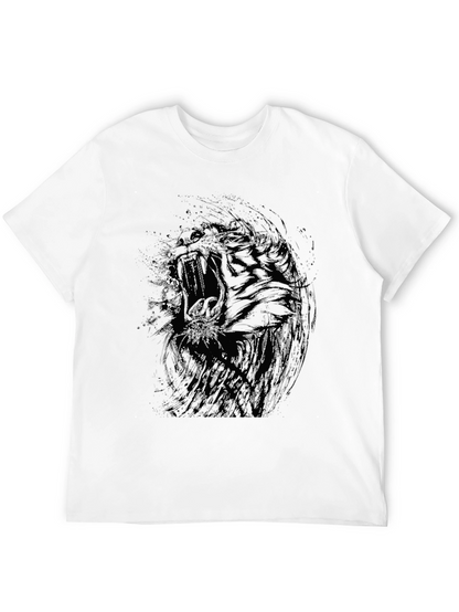 Abstract Graphic Print Black T-Shirt