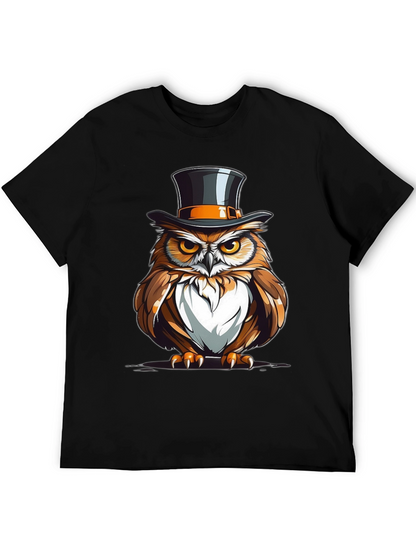 Owl Top Hat Graphic Tee