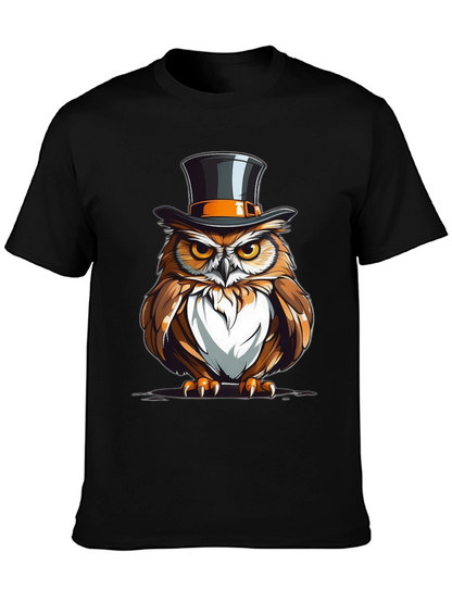 Owl Top Hat Graphic Tee