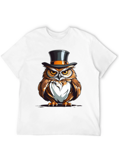 Owl Top Hat Graphic Tee
