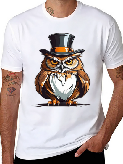 Owl Top Hat Graphic Tee