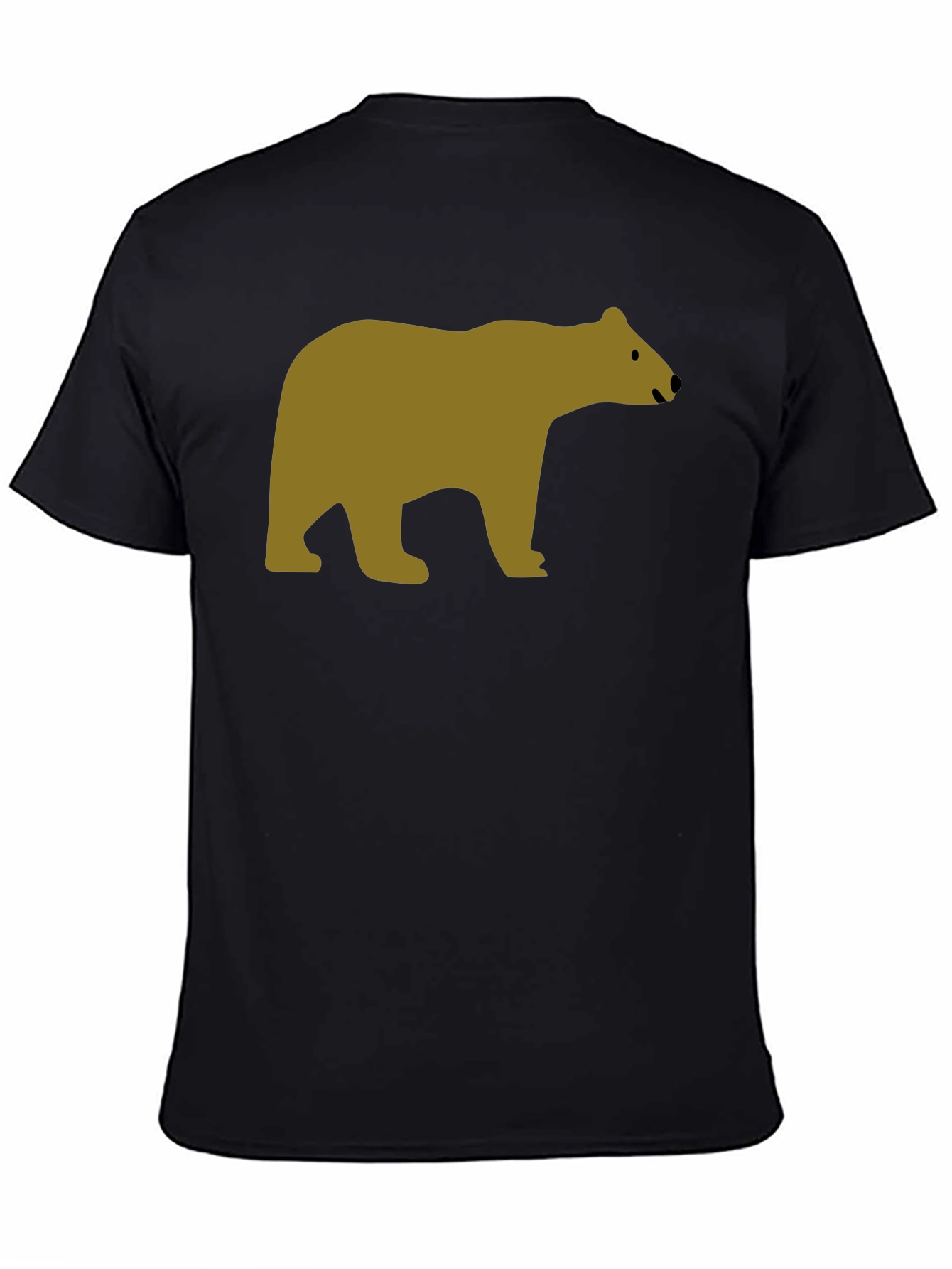 Black T-Shirt with Bear Graphic