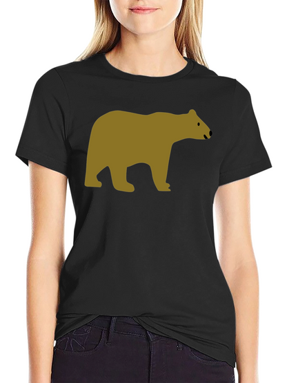 Black T-Shirt with Bear Graphic