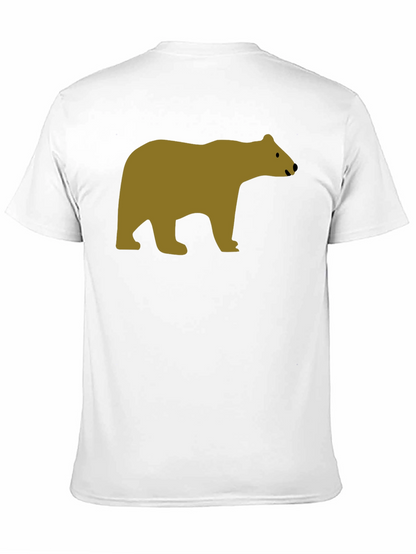 Black T-Shirt with Bear Graphic