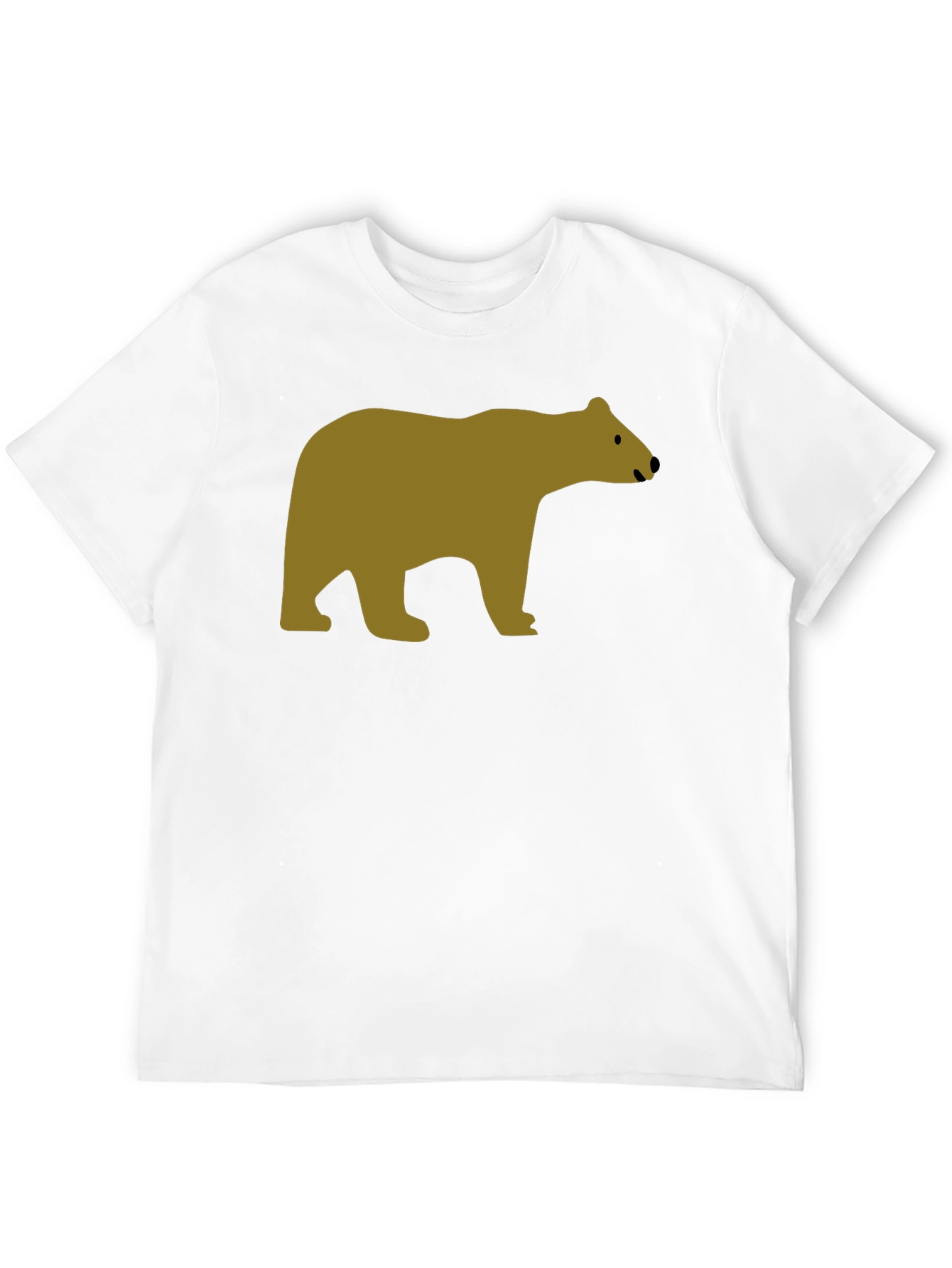 Black T-Shirt with Bear Graphic