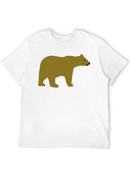 Black T-Shirt with Bear Graphic