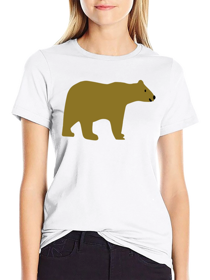Black T-Shirt with Bear Graphic